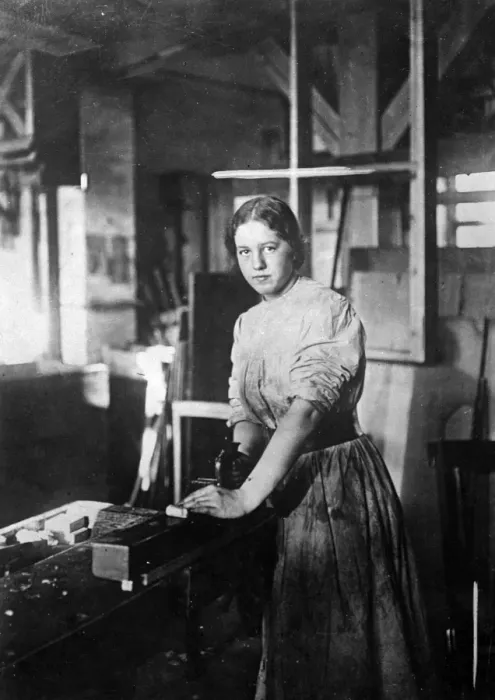 Framed Print : Female Carpenter Framed Print : Female Carpenter