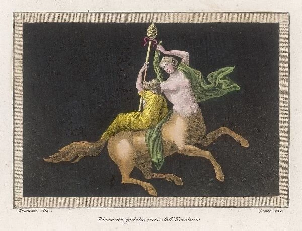 Female Centaur & Thyrsus