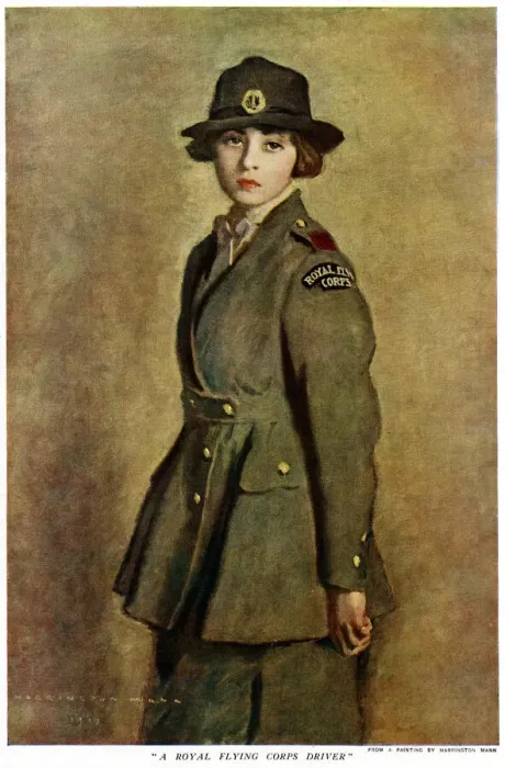Framed Print : Female royal flying corps driver 1918 Framed Print : Female royal flying corps driver 1918