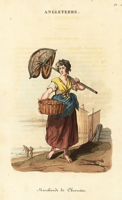 Framed Print : Female shrimper on the English coast Framed Print : Female shrimper on the English coast