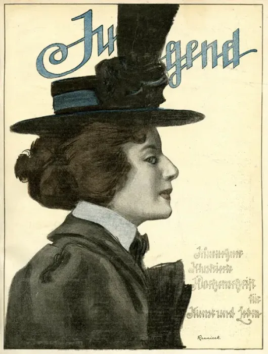 Framed Print : Female Type - Hat - 1897 Framed Print : Female Type - Hat - 1897