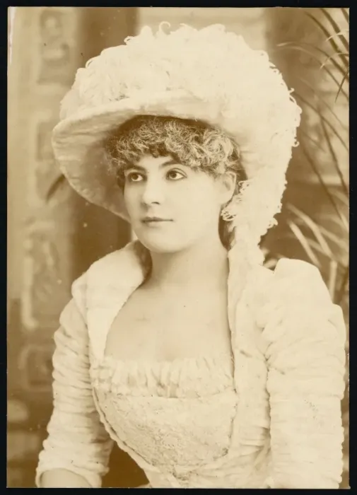 Framed Print : Female Type in Hat C1890 Framed Print : Female Type in Hat C1890