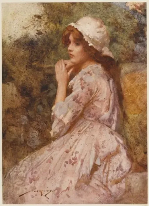 Framed Print : Female / Village Girl 1770 Framed Print : Female / Village Girl 1770
