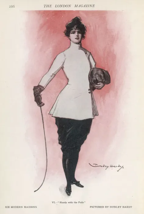 Framed Print : The Fencing Female 1907 Framed Print : The Fencing Female 1907