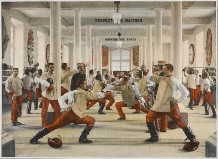 Framed Print : Fencing at Saint-Cyr Framed Print : Fencing at Saint-Cyr