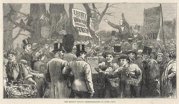 Fenian Demo 1872. A Fenian demonstration in London's Hyde Park proclaims
