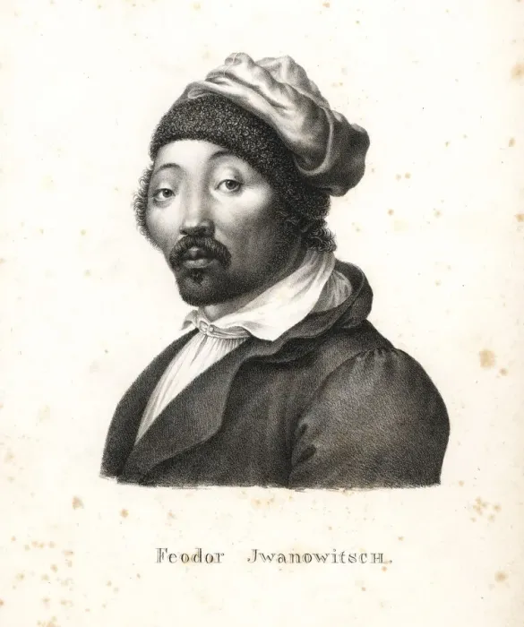 Framed Print : Feodor Jwanowitsch, Kalmyk painter and engraver Framed Print : Feodor Jwanowitsch, Kalmyk painter and engraver
