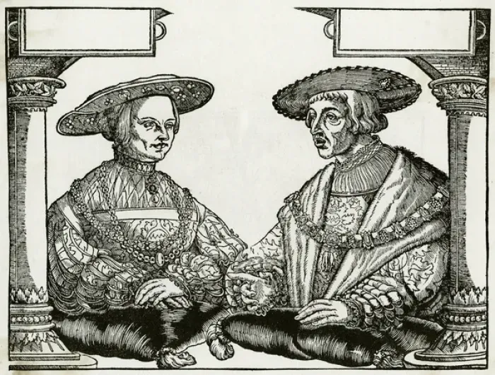 Framed Print : Ferdinand I / Hre / & Wife Framed Print : Ferdinand I / Hre / & Wife
