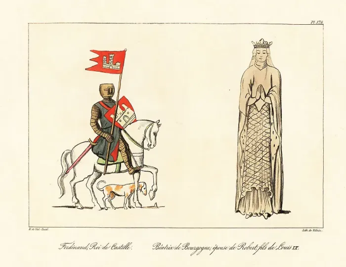 Framed Print : Ferdinand III, King of Castille, and tomb effigy of Beatrice of Framed Print : Ferdinand III, King of Castille, and tomb effigy of Beatrice of
