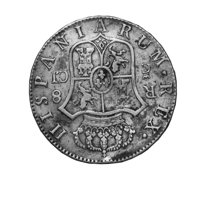 Framed Print : Ferdinand Viis silver coin worthing ocho reales Framed Print : Ferdinand Viis silver coin worthing ocho reales