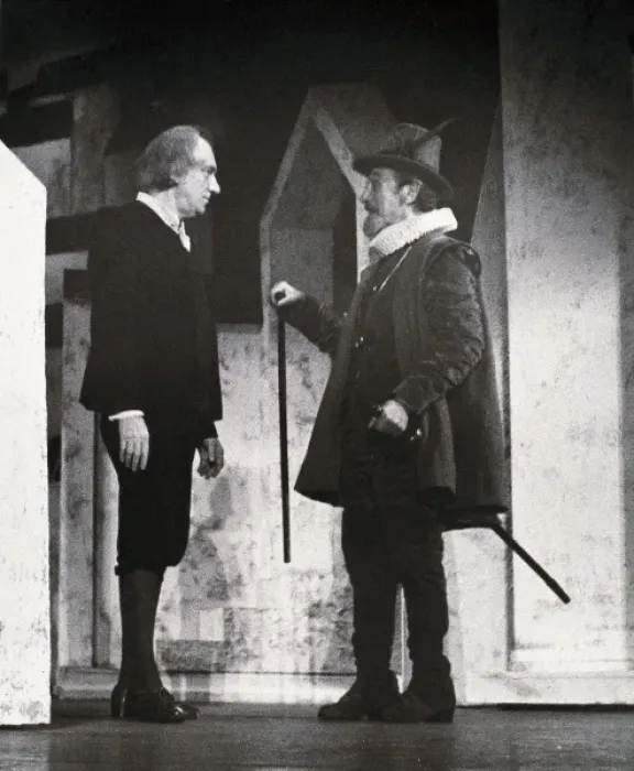 Framed Print : Fernando Fernan Gomez (left) in a performance of The Mayor o Framed Print : Fernando Fernan Gomez (left) in a performance of The Mayor o