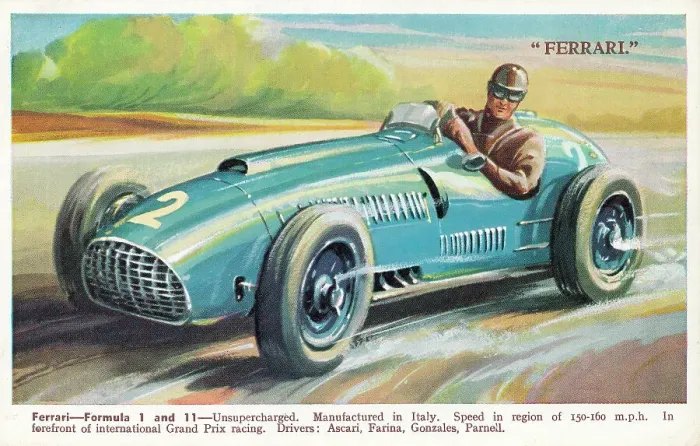Framed Print : Ferrari. 1950s Formula 1 racing car Date: 1950s Framed Print : Ferrari. 1950s Formula 1 racing car Date: 1950s