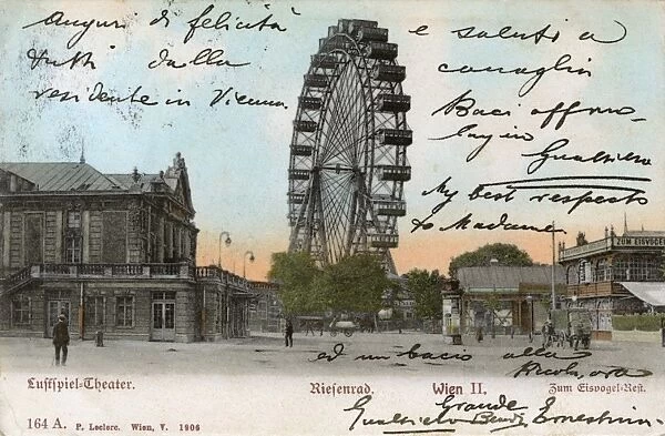 Ferris wheel and comedy theatre, Vienna, Austria