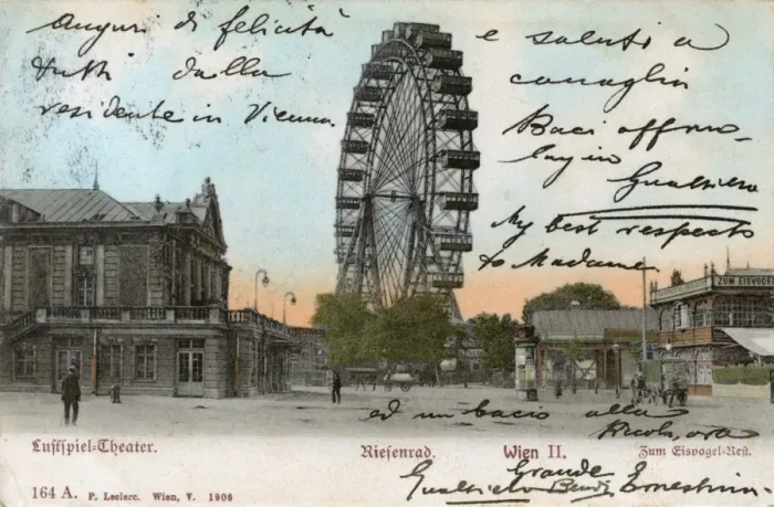 Framed Print : Ferris wheel and comedy theatre, Vienna, Austria Framed Print : Ferris wheel and comedy theatre, Vienna, Austria
