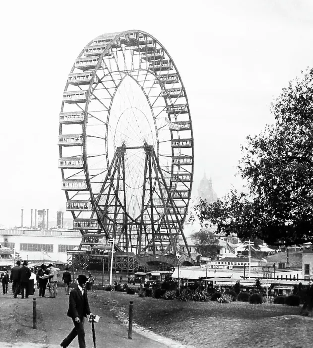 Framed Print : Ferris Wheel and Swedish Restaurant - St. Louis World's Fair Framed Print : Ferris Wheel and Swedish Restaurant - St. Louis World's Fair
