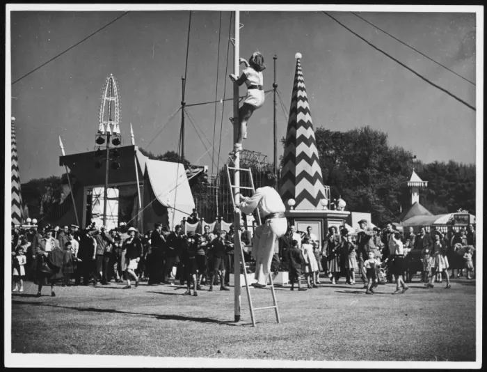 Framed Print : Festival Acrobats 1951 Framed Print : Festival Acrobats 1951