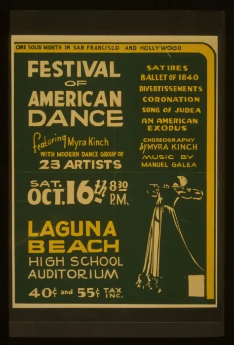 Framed Print : Festival of American dance featuring Myra Kinch with modern Framed Print : Festival of American dance featuring Myra Kinch with modern