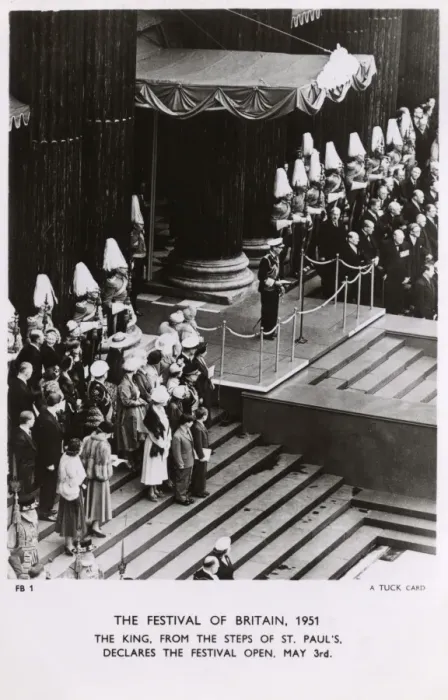 Framed Print : Festival of Britain 1951- King George VI opens the Festival Framed Print : Festival of Britain 1951- King George VI opens the Festival