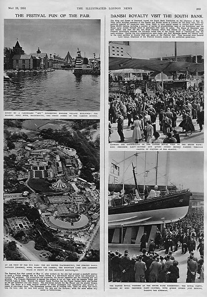 Festival of Britain and Fun Fair, with Danish royal visitors