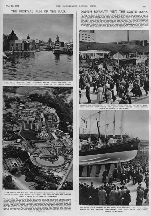Framed Print : Festival of Britain and Fun Fair, with Danish royal visitors Framed Print : Festival of Britain and Fun Fair, with Danish royal visitors
