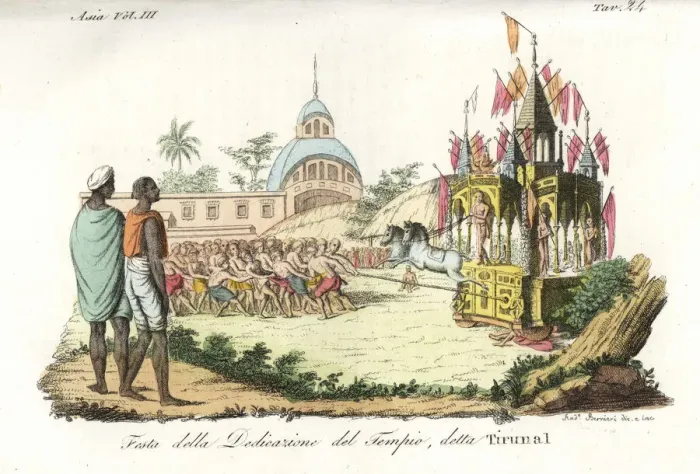 Framed Print : Festival for the dedication of a HIndu temple