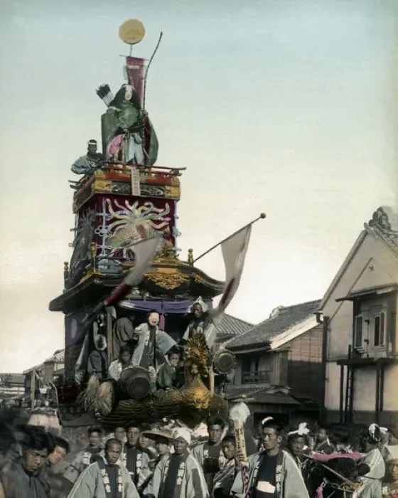 Framed Print : Festival procession, Japan Framed Print : Festival procession, Japan