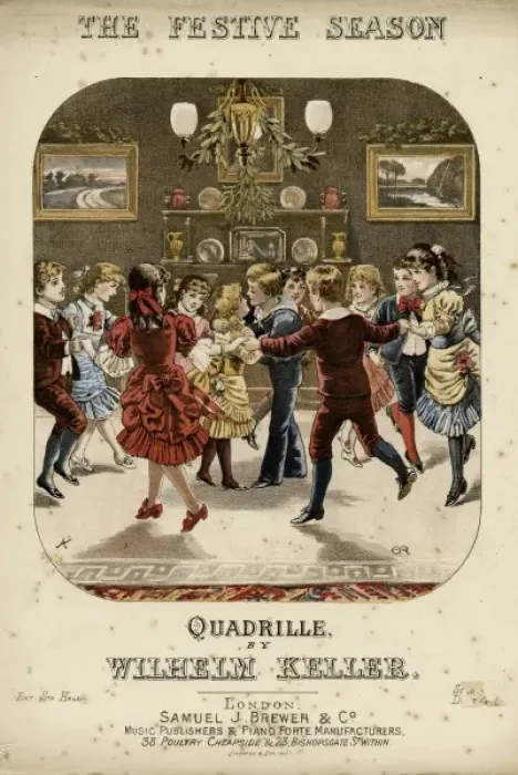 Framed Print : The Festive Season -- children dancing at a party Framed Print : The Festive Season -- children dancing at a party