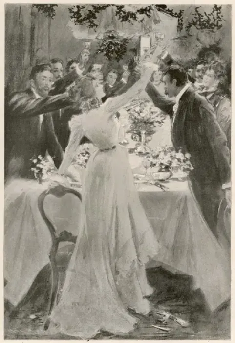 Framed Print : Festive Toast / Iln / 1899 Framed Print : Festive Toast / Iln / 1899