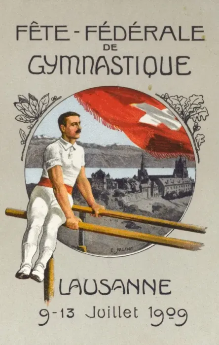 Framed Print : Fete Federal de Gymnastique, Lausanne Framed Print : Fete Federal de Gymnastique, Lausanne