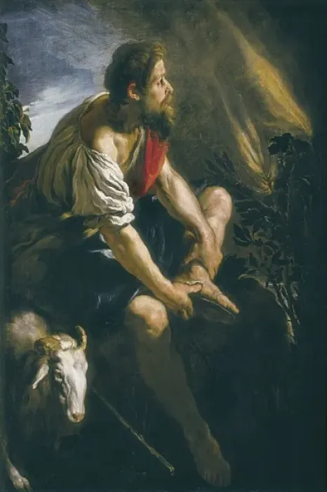 Framed Print : FETTI, Domenico (1588-1623). Moses before Framed Print : FETTI, Domenico (1588-1623). Moses before