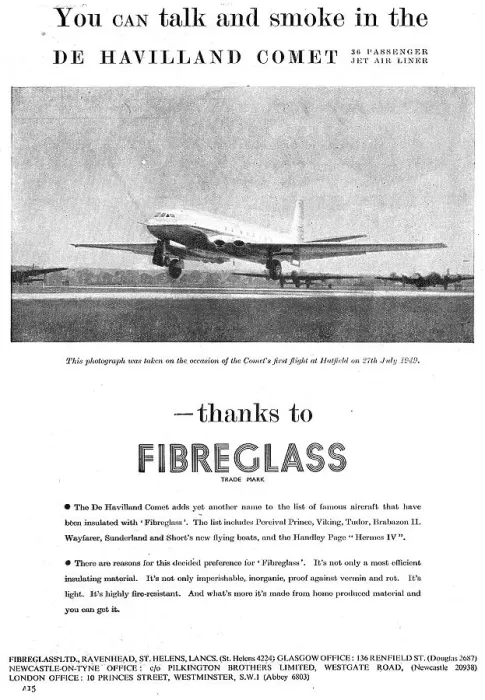 Framed Print : Fibreglass Aviation Components 1949 Framed Print : Fibreglass Aviation Components 1949