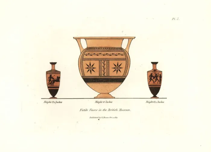 Framed Print : Fictile vases in the British Museum Framed Print : Fictile vases in the British Museum
