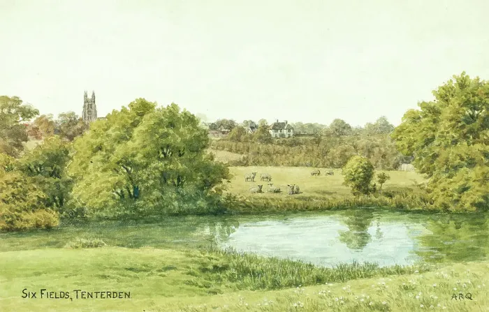 Framed Print : Six Fields, Tenterden, Kent Framed Print : Six Fields, Tenterden, Kent