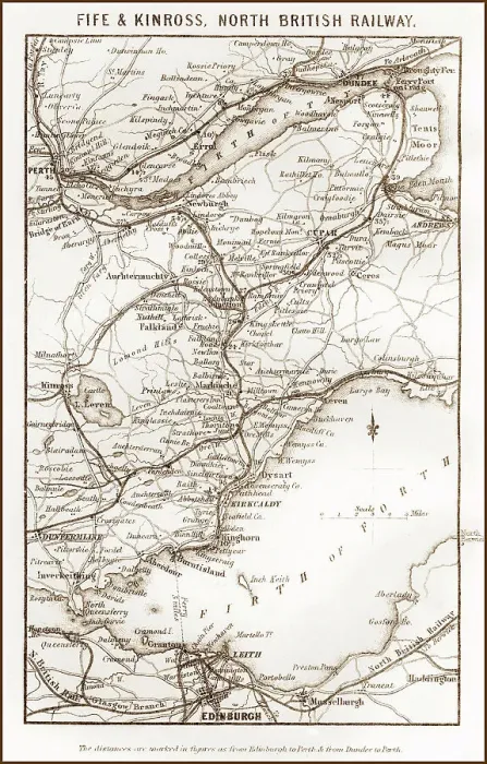 Framed Print : Fife & Kinross North British Rly 1860s Framed Print : Fife & Kinross North British Rly 1860s