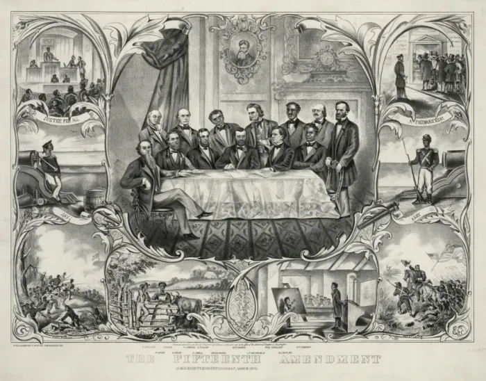 Framed Print : The fifteenth amendment Framed Print : The fifteenth amendment