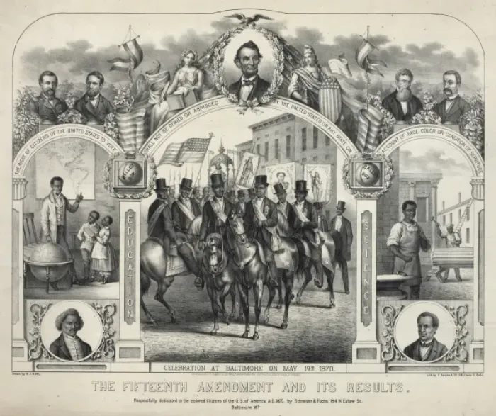 Framed Print : The Fifteenth Amendment and its results Framed Print : The Fifteenth Amendment and its results