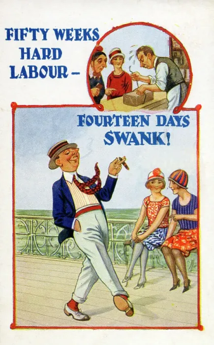 Framed Print : Fifty Weeks Labour and Fourteen Days Swank!