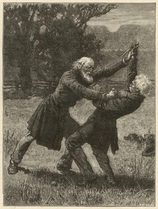 Framed Print : A fight between two elderly gentlemen ensues Framed Print : A fight between two elderly gentlemen ensues