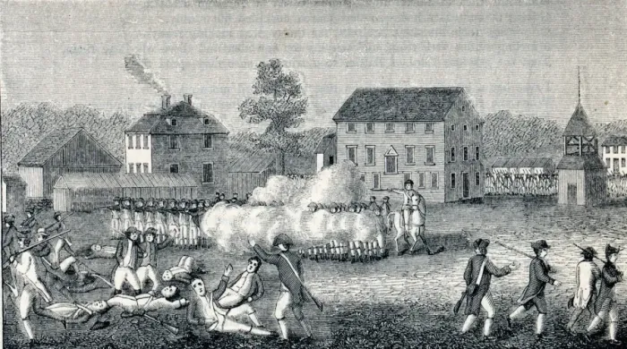 Framed Print : The fight at Lexington, April 19, 1775, from a print of Framed Print : The fight at Lexington, April 19, 1775, from a print of