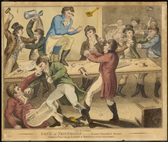 Framed Print : Fight in a Pub Framed Print : Fight in a Pub