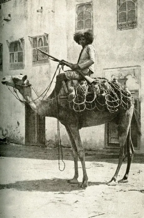 Framed Print : Fighting Bedouin water carrier, Arabia Framed Print : Fighting Bedouin water carrier, Arabia