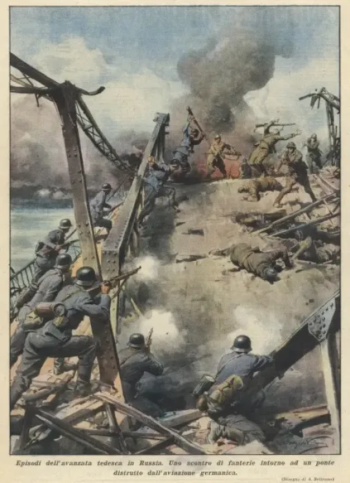 Framed Print : Fighting for a Bridge Framed Print : Fighting for a Bridge
