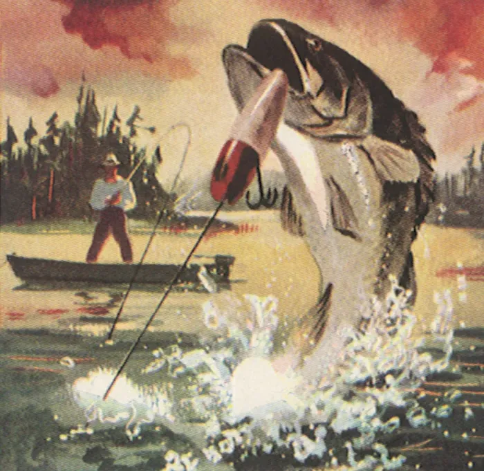 Framed Print : Fighting the Fisherman Date: 1948 Framed Print : Fighting the Fisherman Date: 1948