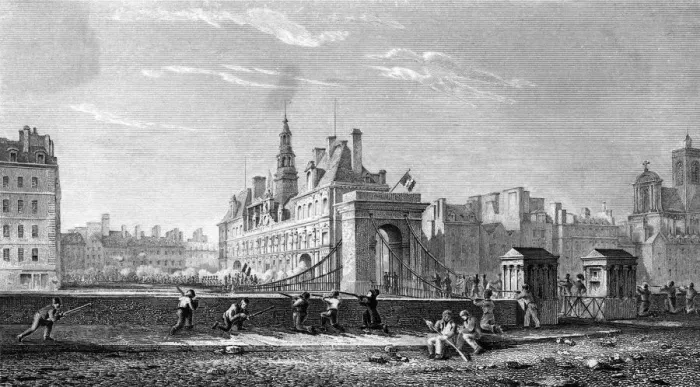 Framed Print : Fighting, Hotel De Ville Framed Print : Fighting, Hotel De Ville