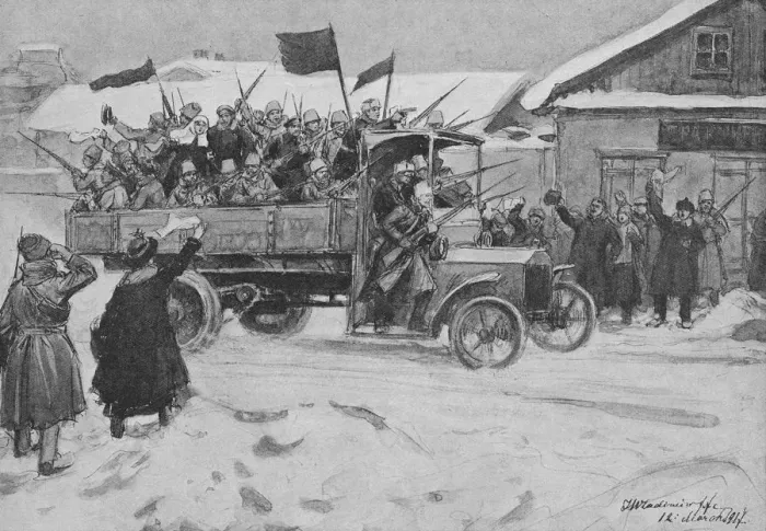 Framed Print : Fighting in Petrograd Framed Print : Fighting in Petrograd
