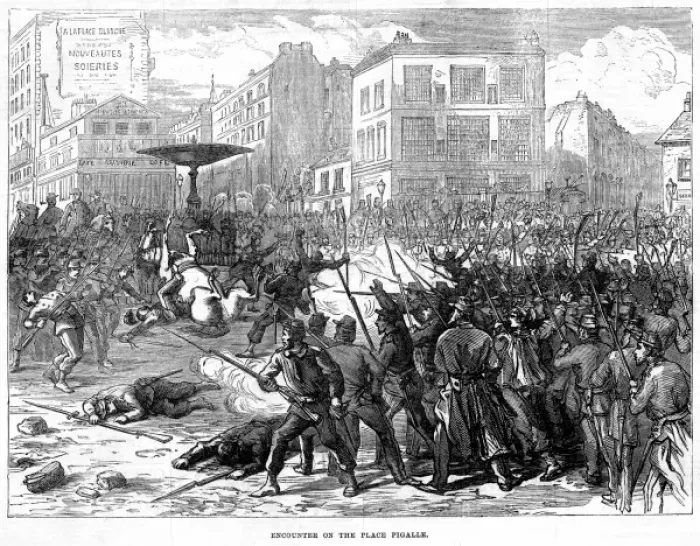 Framed Print : Fighting at Pigalle Framed Print : Fighting at Pigalle