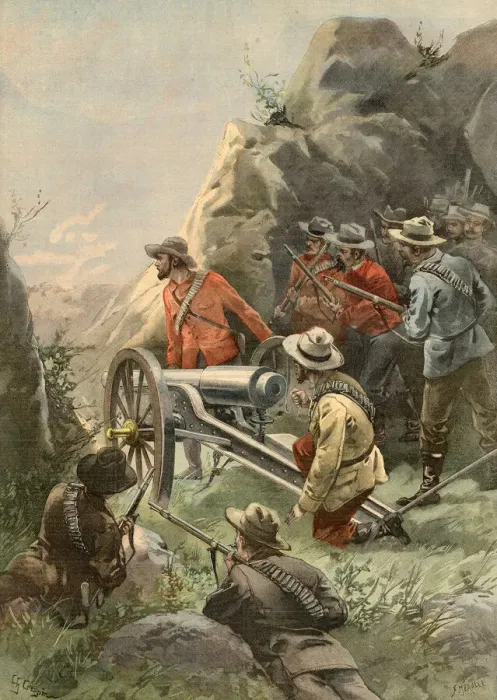 Framed Print : FIGHTING SCENE A Boer ambush Date: 1901 Framed Print : FIGHTING SCENE A Boer ambush Date: 1901