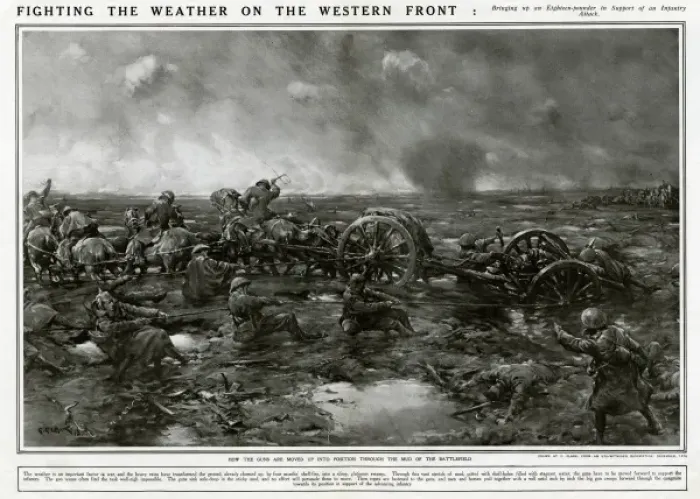 Framed Print : Fighting the weather on the Western Front 1916 Framed Print : Fighting the weather on the Western Front 1916