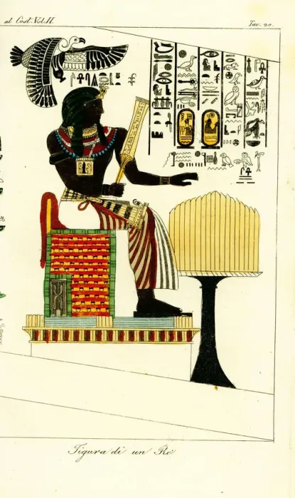 Framed Print : Figure of an Egyptian king or pharaoh from a tomb in Thebes Framed Print : Figure of an Egyptian king or pharaoh from a tomb in Thebes