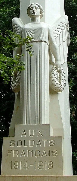 Detail of Figure on French Memorial, Kemmelberg